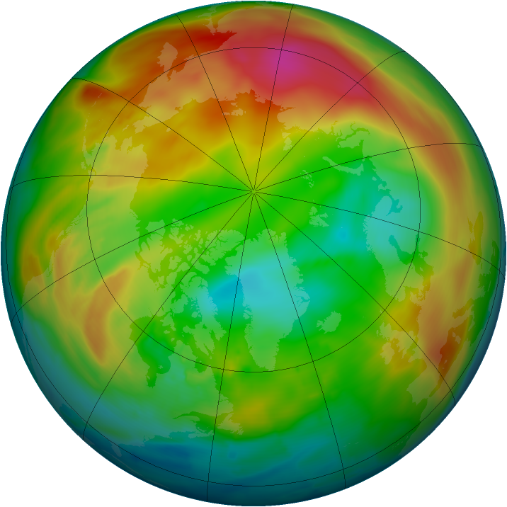 Arctic ozone map for 30 January 2014